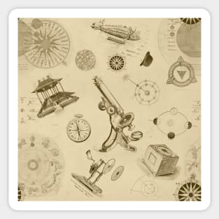 Vintage Inventions | pattern Sticker